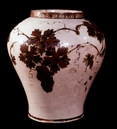 Koreanische Kunst: Porzellankrug aus der Yi-Periode (1392-1910), Duksoo; Museum der Schönen Künste des Palastes von School Korean
