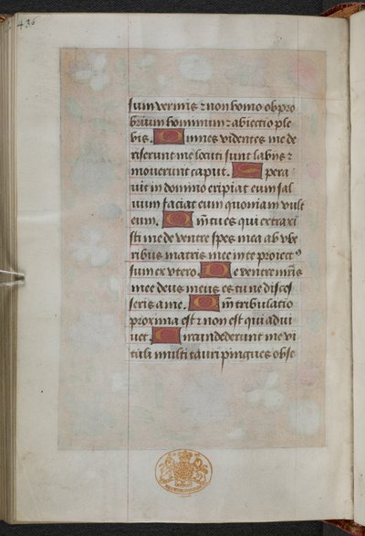 Könige 9, f.232v, Stundenbuch, Gebrauch von Sarum (