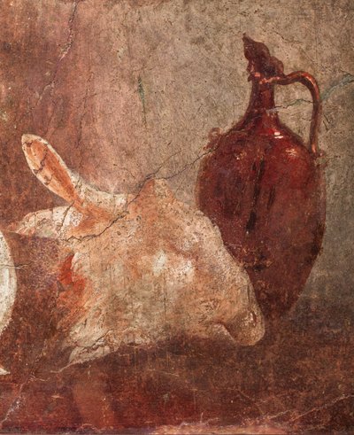 Statue des Dionysos, Ziegenkopf und Früchte, Herculaneum von School Roman