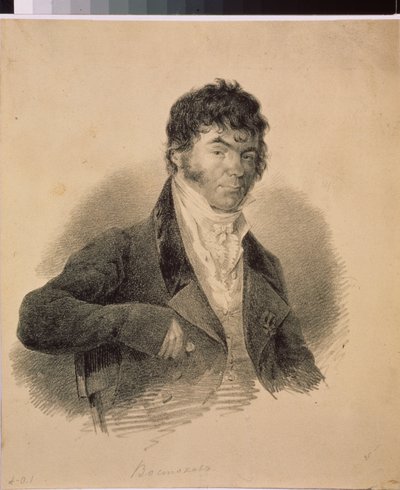 Porträt des ersten russischen Philologen Alexander K. Vostokov (1781-1864) von School Russian