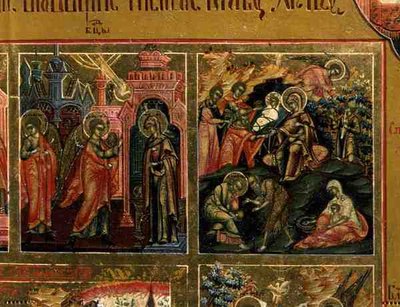 Die Auferstehung und der Abstieg in die Hölle (Detail) von School Russian