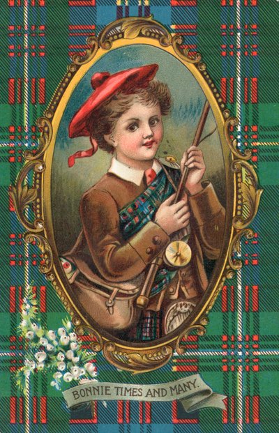 Britische Neujahrskarte von Scottish School