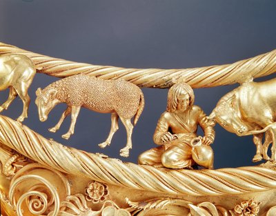 Schafsmelken, (Detail) von Scythian