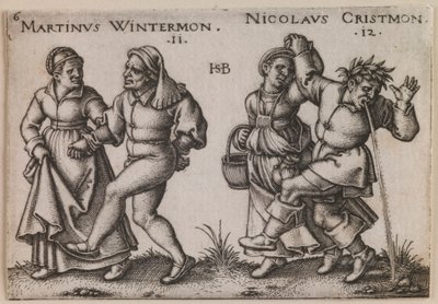 „November und Dezember“ aus der Serie „Das Bauernfest oder Die zwölf Monate“ von Sebald Beham