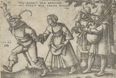 Das Jahresende, aus Das Bauernfest oder die zwölf Monate, 1546 von Sebald Beham