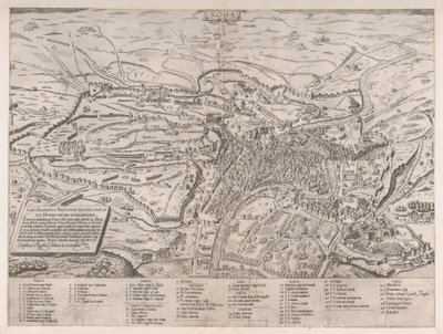 Speculum Romanae Magnificentiae: Blick auf Rom von Norden, 1561 von Sebastiano di Re