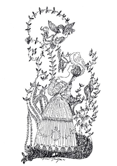 Illustration zum Essay Die Blaue Rose von S. Makovsky, 1907 von Sergei Yurievich Sudeykin