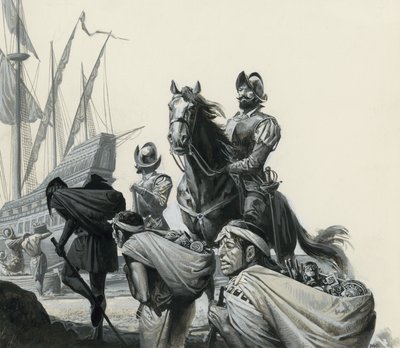 Francisco Pizarro und seine Konquistadoren von Severino Baraldi