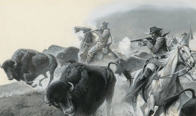 Büffelherde von Severino Baraldi