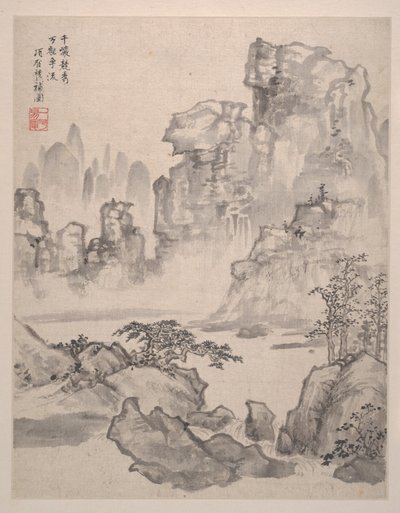Landschaften, Blumen und Vögel, datiert 1639 von Shengmo Xiang