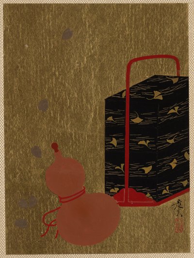 Lackdose und Kürbis von Shibata Zeshin