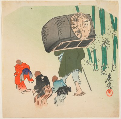 Szene aus dem Märchen vom Zungenabschneider von Shibata Zeshin