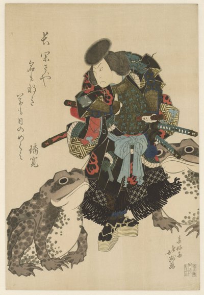 Arashi Rikan II in einer Kabuki-Aufführung von Shunkosai Hokushu