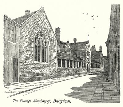 Die Penrose-Almshäuser, Barnstaple von Sidney Heath