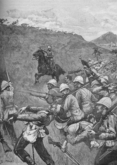 Die Männer kämpften weiter durch den Hagel des Feuers, 1902 von Sidney Paget