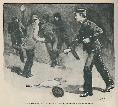 Die Raufbolde flohen bei Erscheinen von Peterson von Sidney Paget