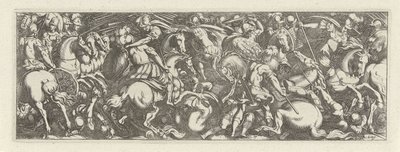 Kampf zwischen Kavalleristen und Infanteristen (Cavalerie) von Simon Frisius