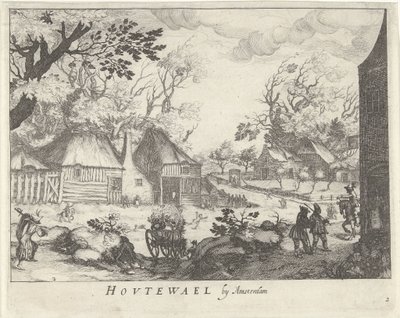 Ansicht von Houtewael bei Amsterdam von Simon Frisius