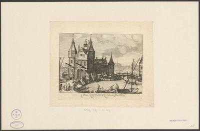 Ansicht des Ersten Regulierspoort in Amsterdam von Simon Frisius
