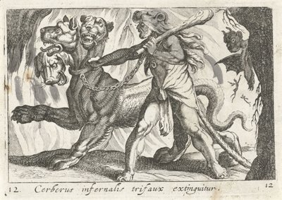 Herkules fängt Cerberus von Simon Frisius