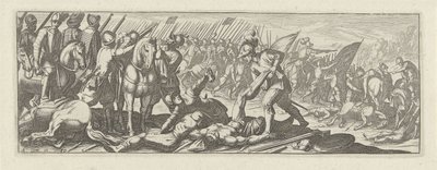Soldaten plündern Leichen auf dem Schlachtfeld (Cavalerie-Serie) von Simon Frisius