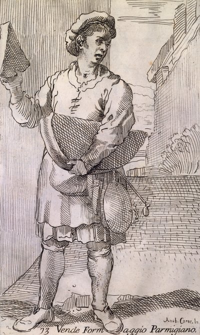 Käseverkäufer aus Bologna von Simon I Guillain