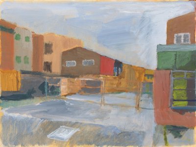 Vorhof und Gebäude, 2025 von Simon Neville