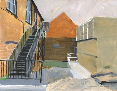 Kleiner Innenhof, Wandsworth, 2025 von Simon Neville