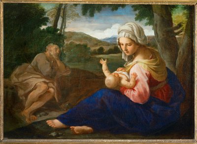 Ruhe auf der Flucht nach Ägypten von Simone Cantarini