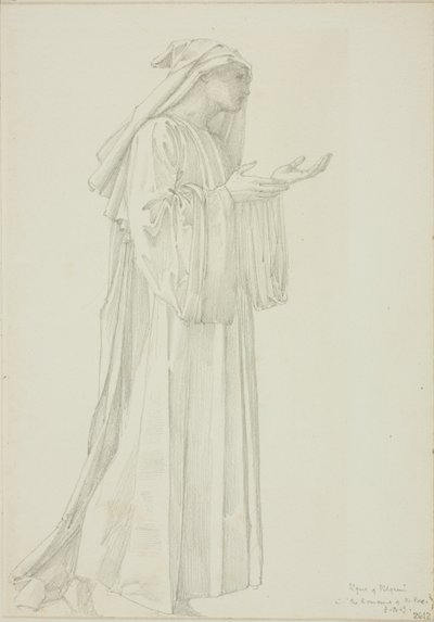 Figur eines Pilgers in Romaunt of the Rose von Sir Edward Burne Jones