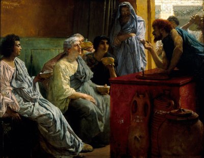 Der Weinkeller, 1869-1874 von Sir Lawrence Alma Tadema
