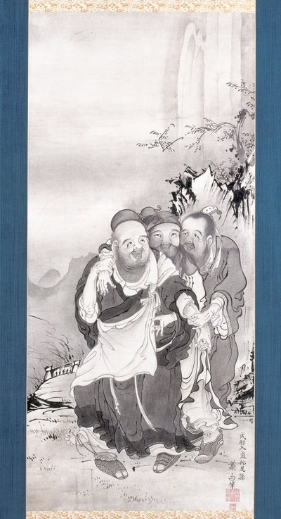 Die drei Lacher der Tiger-Schlucht von Soga Shohaku