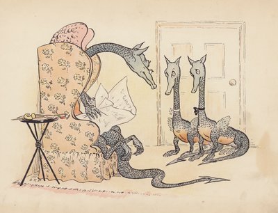 Illustration für Little Twin Dragons von S Rosamond Praeger von Sophia Rosamond Praeger