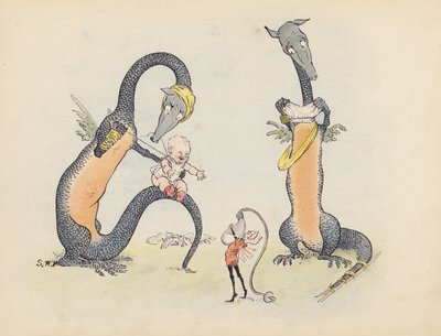 Illustration für Kleine Zwillingsdrachen von S. Rosamond Praeger von Sophia Rosamond Praeger