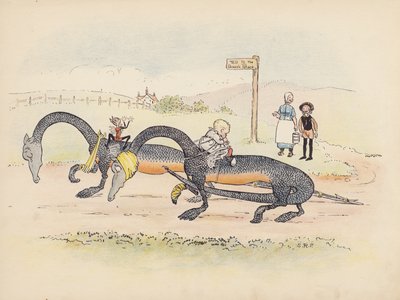 Illustration für Little Twin Dragons von S Rosamond Praeger von Sophia Rosamond Praeger