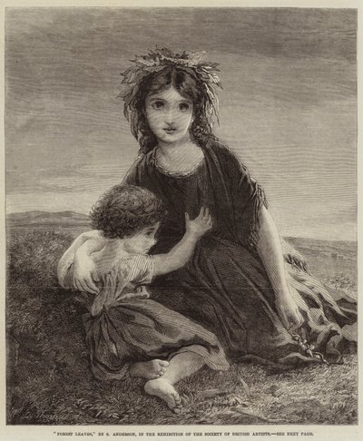 Waldblätter von Sophie Gengembre Anderson