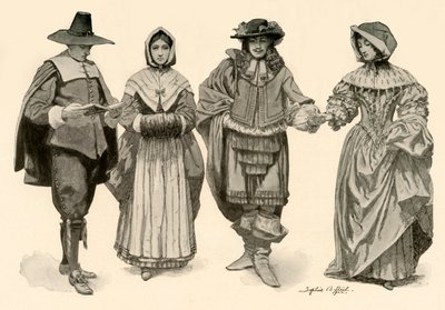 Kleidung in der Zeit von 1620-1670, 1903, 1937 von Sophie B. Steel