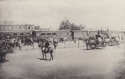 Historische Ansichten, der erste Zug, der Johannesburg erreichte von South African Photographer
