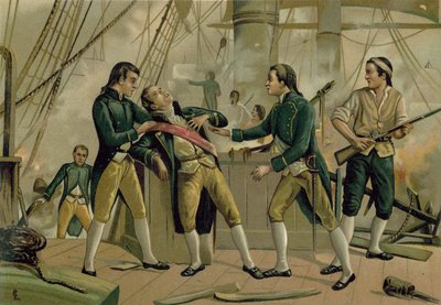 Tod von Admiral Gravina, 1805 von Spanish School