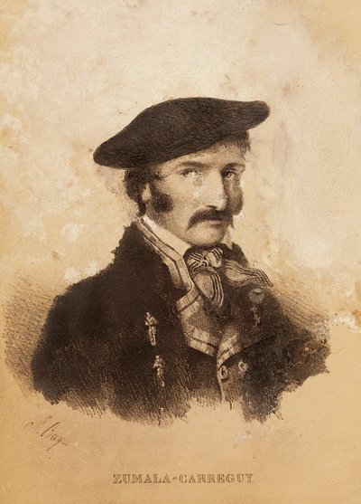Porträt von Tomás de Zumalacárregui (1788-1835), Figur aus dem Spanischen Unabhängigkeitskrieg und dem Ersten Karlistenkrieg von Spanish School