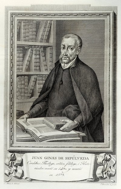 Porträt des spanischen Humanisten und Geistlichen Juan Gines de Sepulveda (1490-1573) von Spanish School