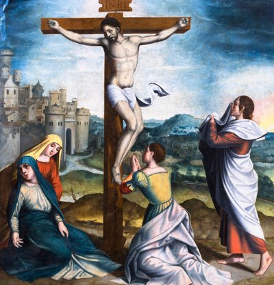 Die Kreuzigung mit den drei Marien und dem Heiligen Johannes von Spanish School