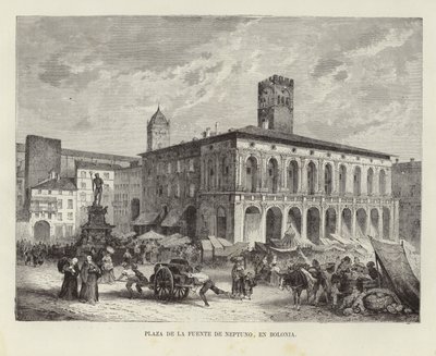 Der Neptunbrunnen in Bologna, Italien von Spanish School