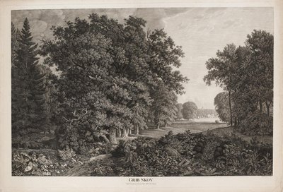 Grib Skov mit Blick über den Esrum-See nach Fredensborg von Søren Henrik Petersen