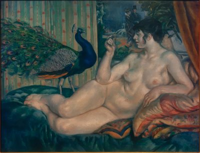 Pfau und Frau, 1912 von Sōtarō Yasui