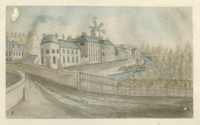 Etruria - Fabrik: Aquarell, undatiert [1762-1802] von Stebbing Shaw