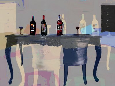 Kunstvoller Weintisch von Stefan Bammert