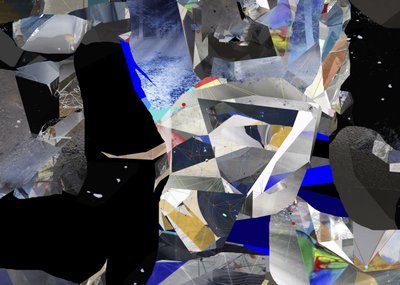 Zerbrochenes blaues Abstrakt von Stefan Fransson