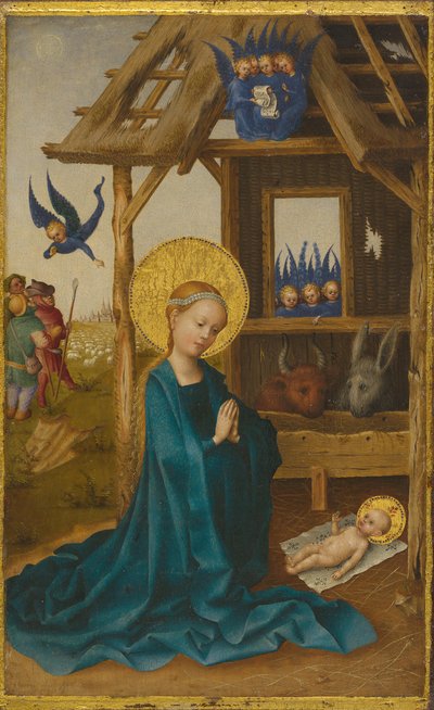Geburt Christi (Rückseite: Kreuzigung Christi) von Stefan Lochner