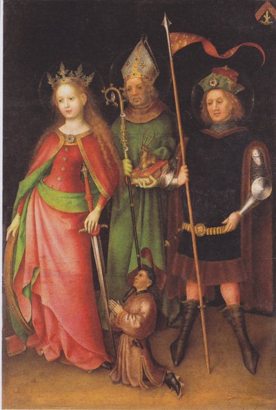 Hl. Katharina, Hubert und Quirinus (Jüngstes-Gericht-Altar) von Stefan Lochner